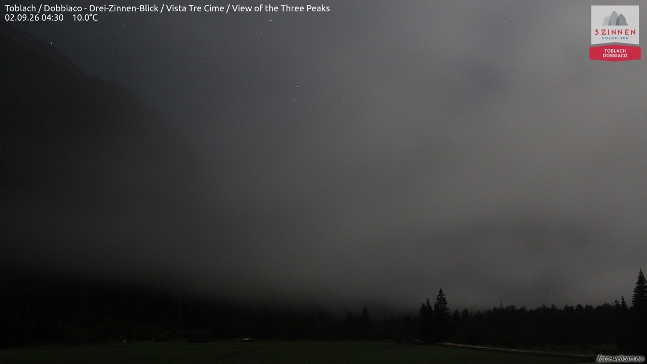 Archiv Foto Webcam Toblach (Drei Zinnen)