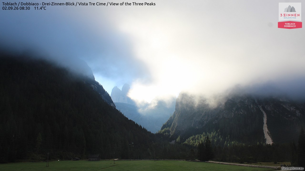 Archiv Foto Webcam Toblach (Drei Zinnen)