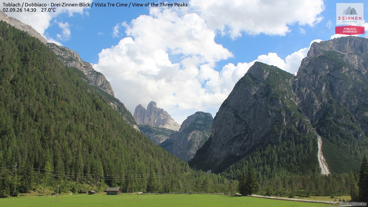 Archived image Webcam Toblach (Pustertal valley)