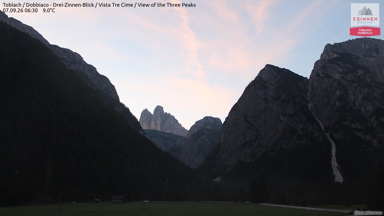 Archiv Foto Webcam Toblach (Drei Zinnen)