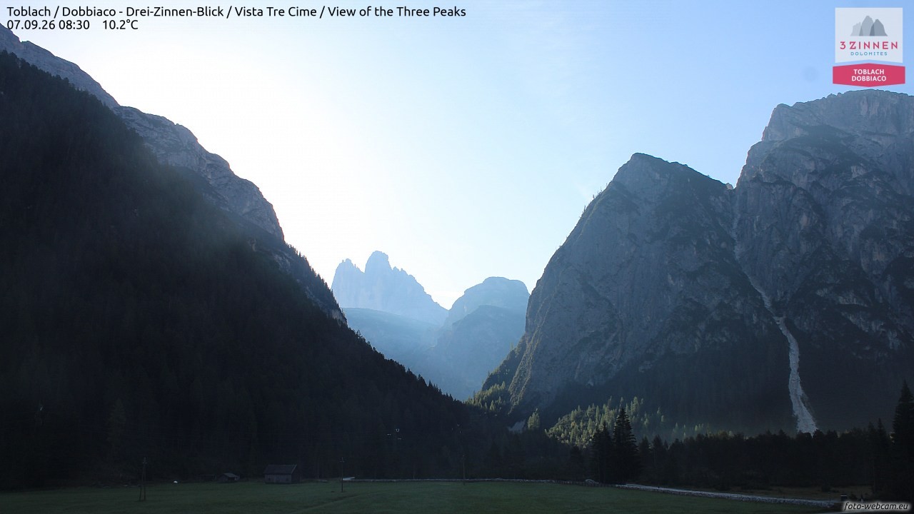 Archiv Foto Webcam Toblach (Drei Zinnen)