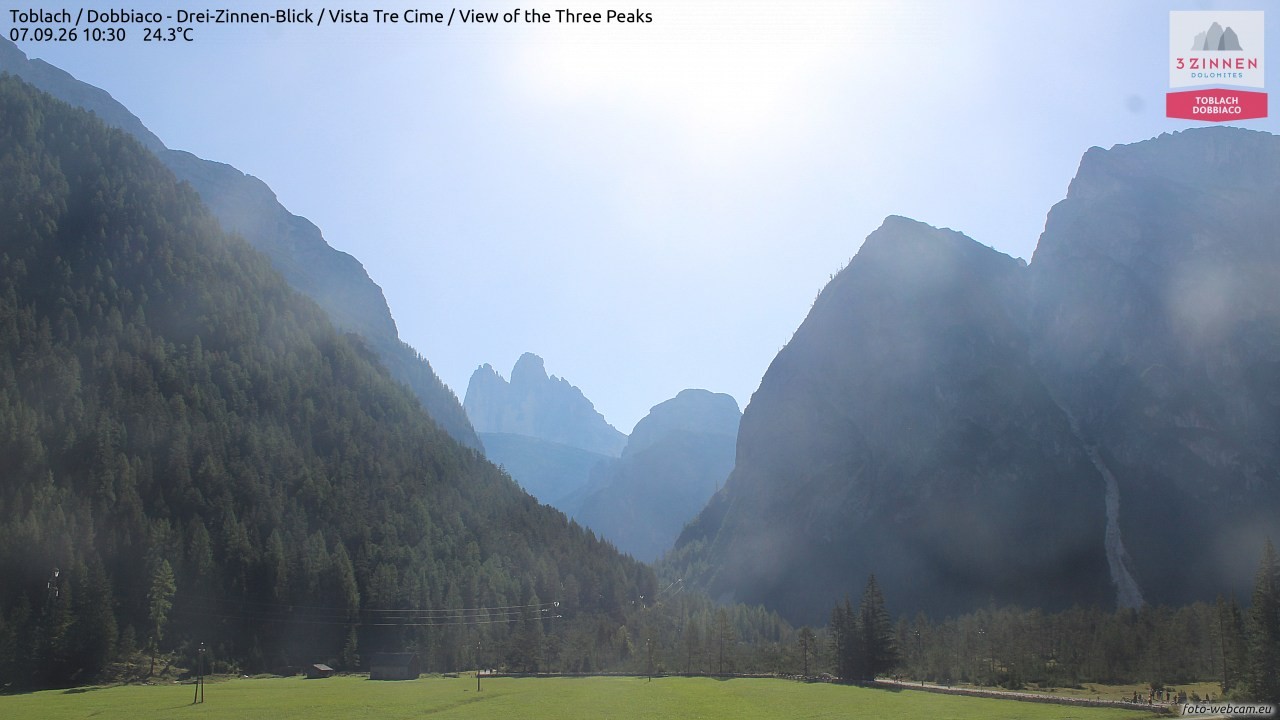 Archiv Foto Webcam Toblach (Drei Zinnen)