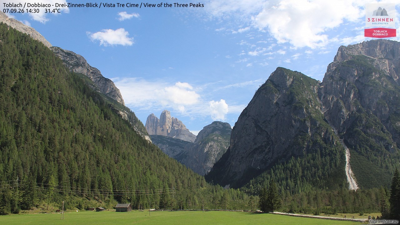 Archiv Foto Webcam Toblach (Drei Zinnen)
