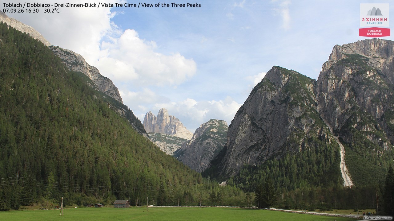 Archiv Foto Webcam Toblach (Drei Zinnen)
