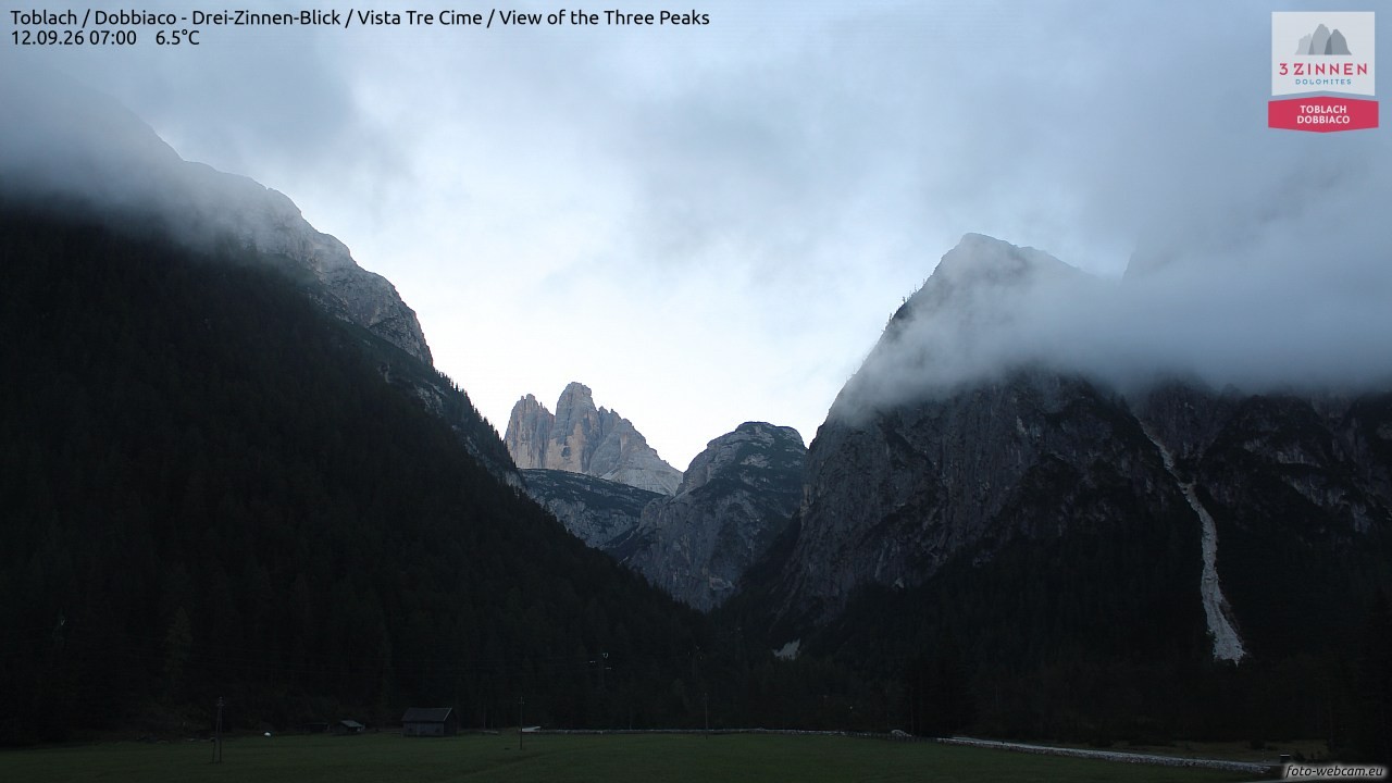 Archiv Foto Webcam Toblach (Drei Zinnen)
