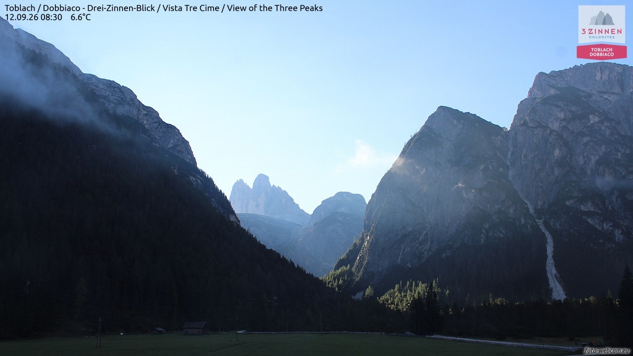Archiv Foto Webcam Toblach (Drei Zinnen)