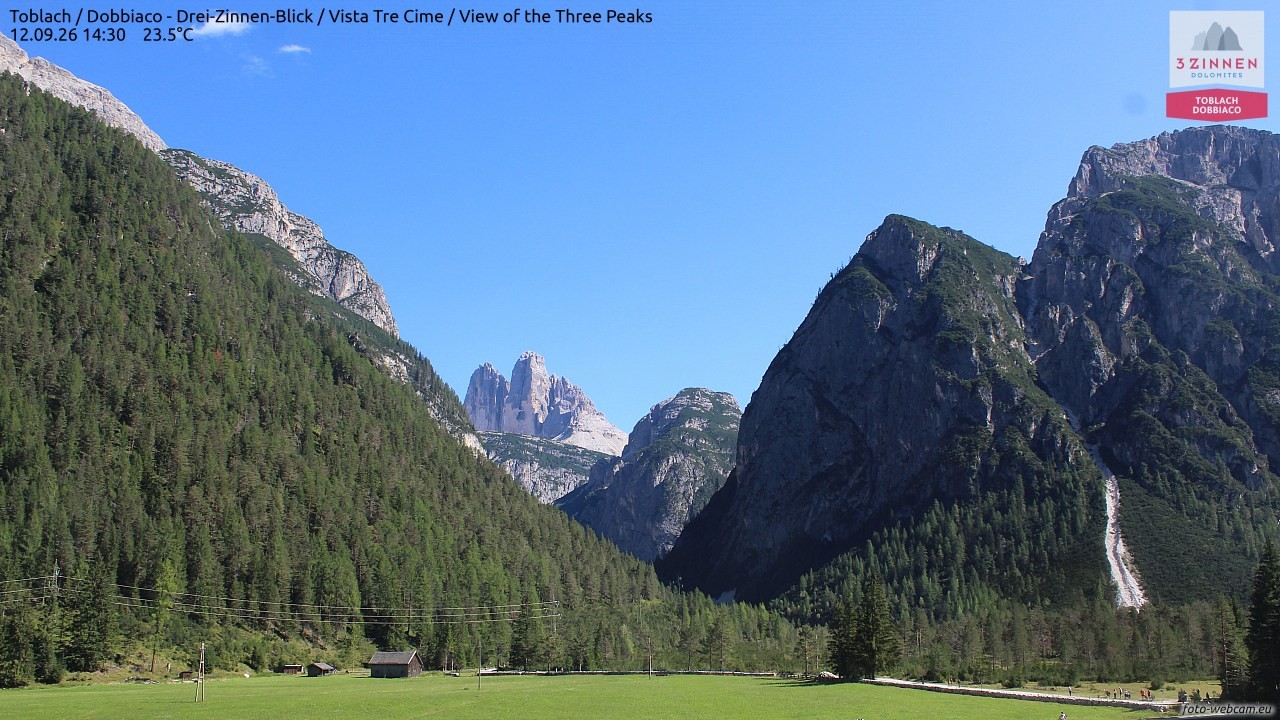 Archiv Foto Webcam Toblach (Drei Zinnen)