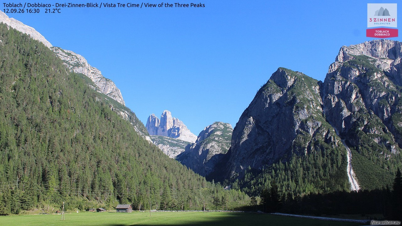 Archiv Foto Webcam Toblach (Drei Zinnen)