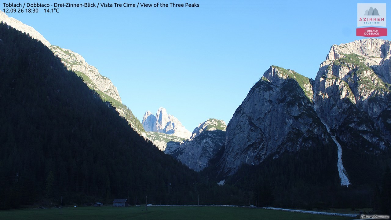 Archiv Foto Webcam Toblach (Drei Zinnen)