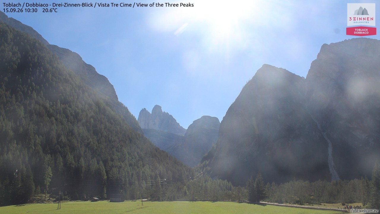 Archived image Webcam Toblach (Pustertal valley)