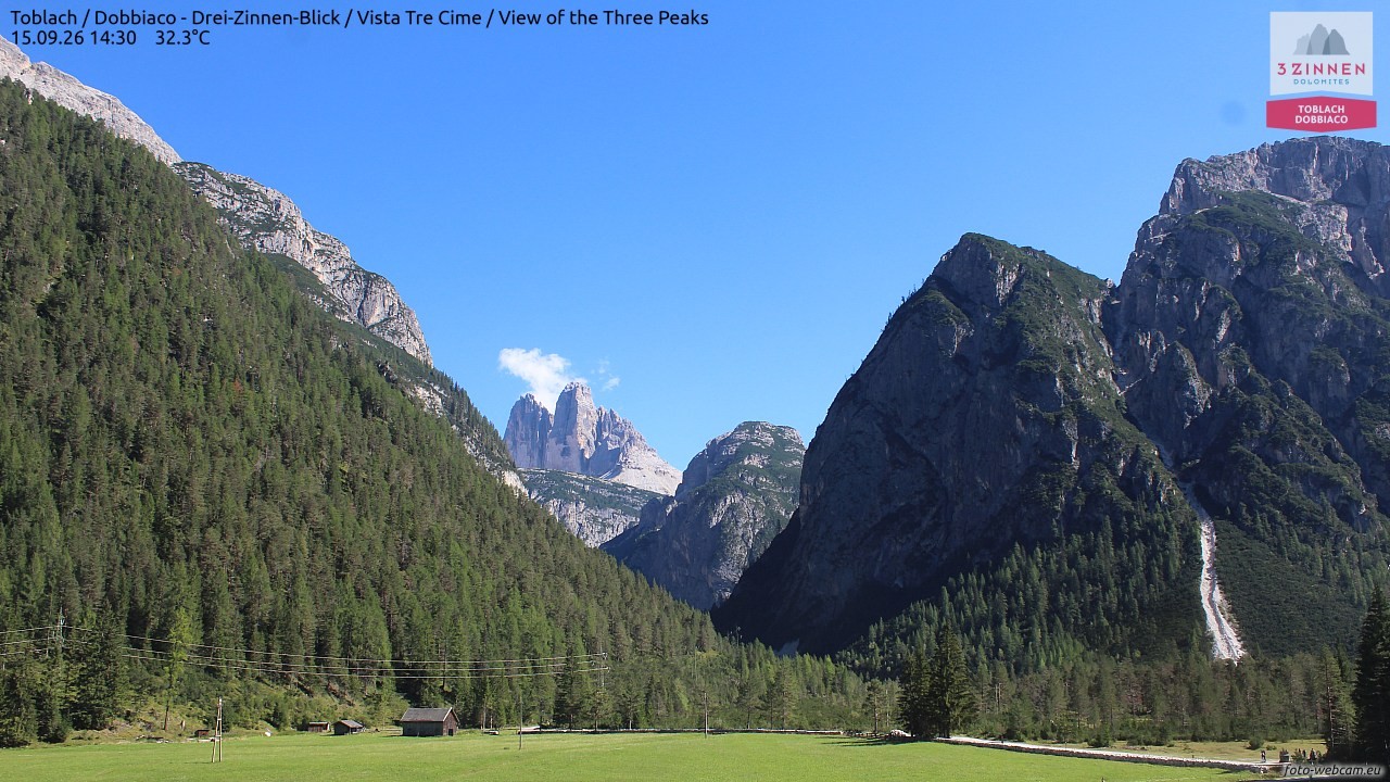 Archived image Webcam Toblach (Pustertal valley)