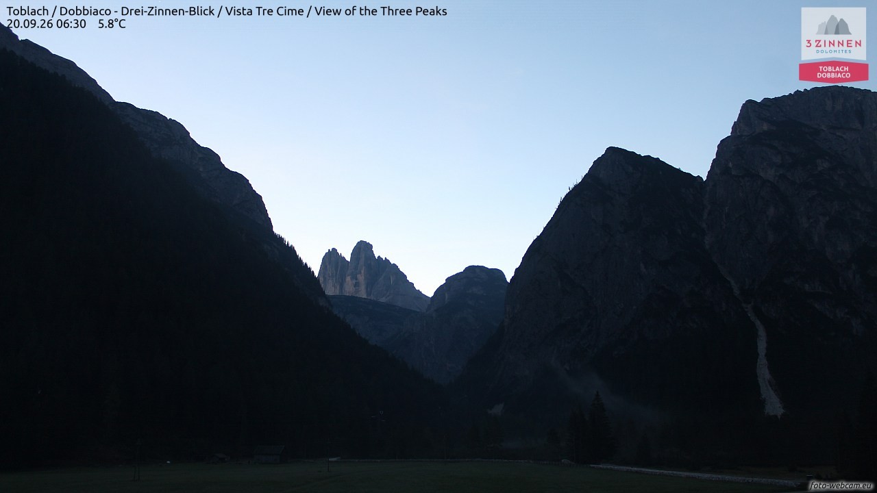 Archiv Foto Webcam Toblach (Drei Zinnen)