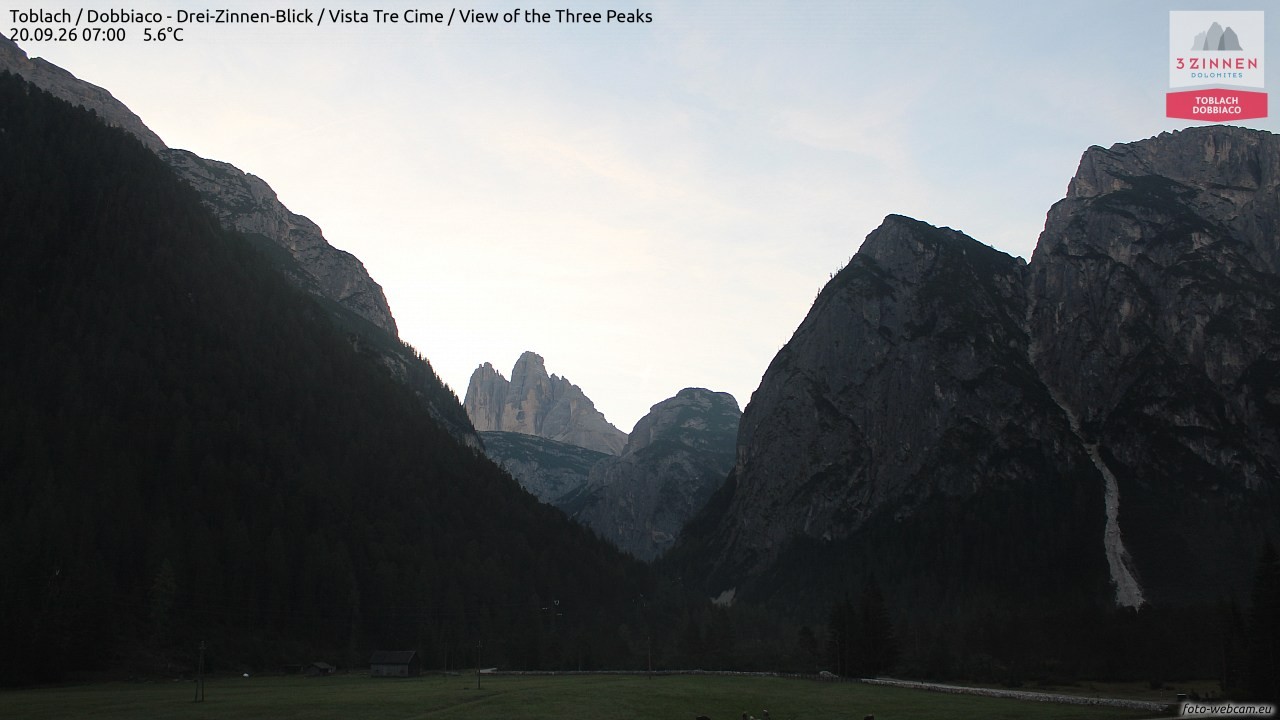 Archiv Foto Webcam Toblach (Drei Zinnen)