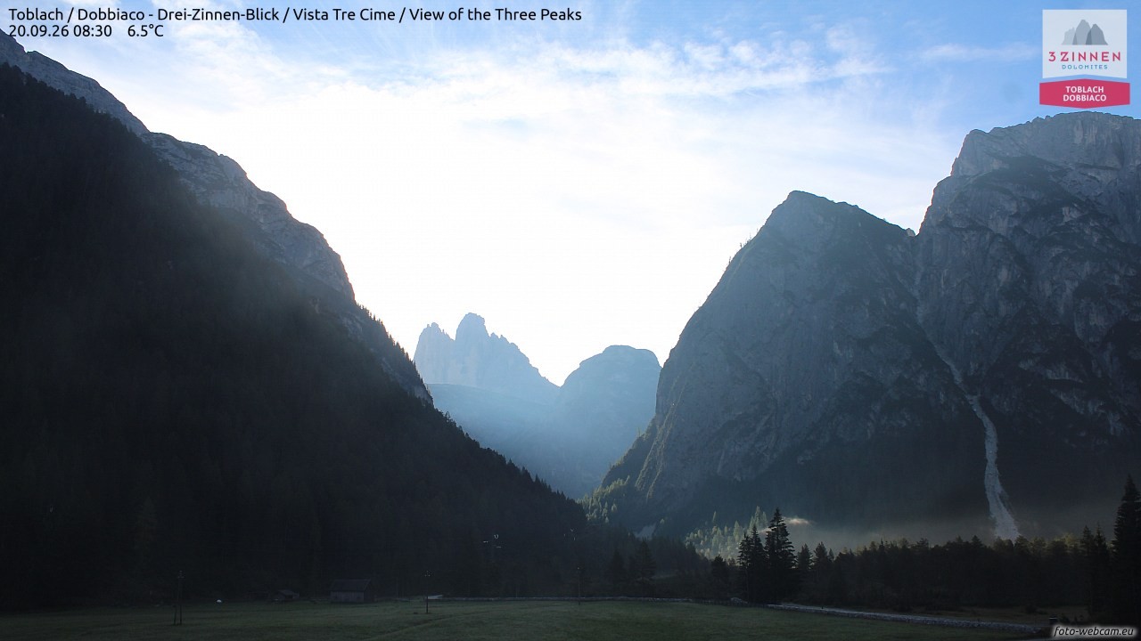 Archiv Foto Webcam Toblach (Drei Zinnen)