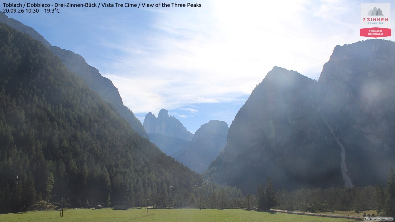 Archived image Webcam Toblach (Pustertal valley)