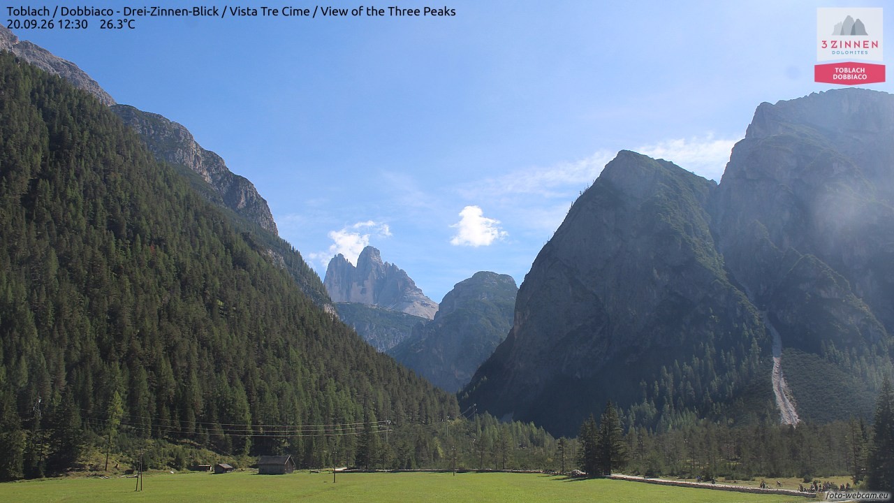 Archiv Foto Webcam Toblach (Drei Zinnen)