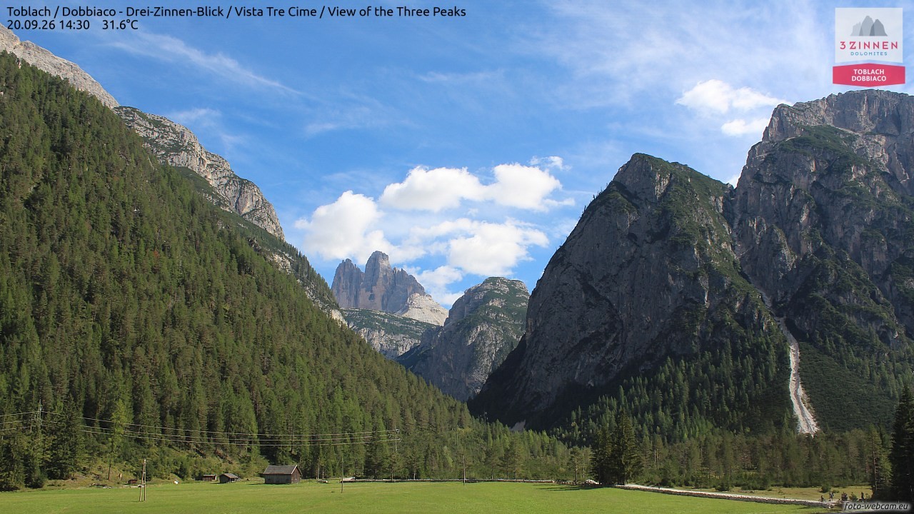 Archived image Webcam Toblach (Pustertal valley)