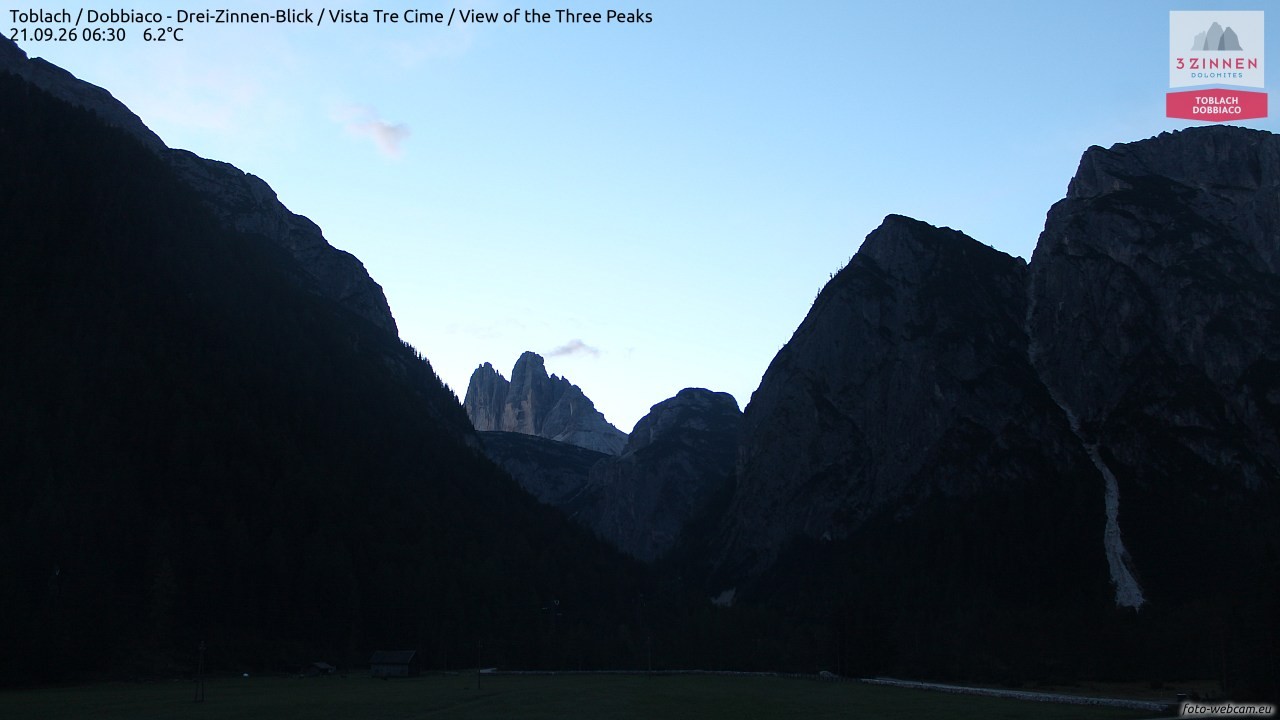 Archiv Foto Webcam Toblach (Drei Zinnen)