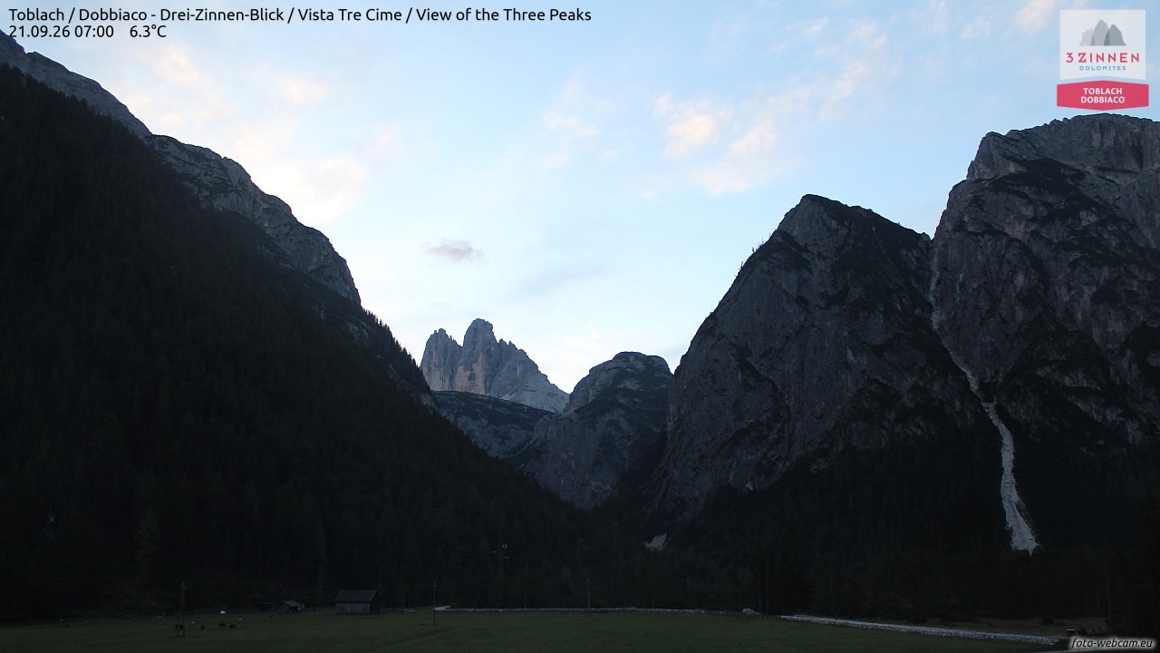 Archiv Foto Webcam Toblach (Drei Zinnen)