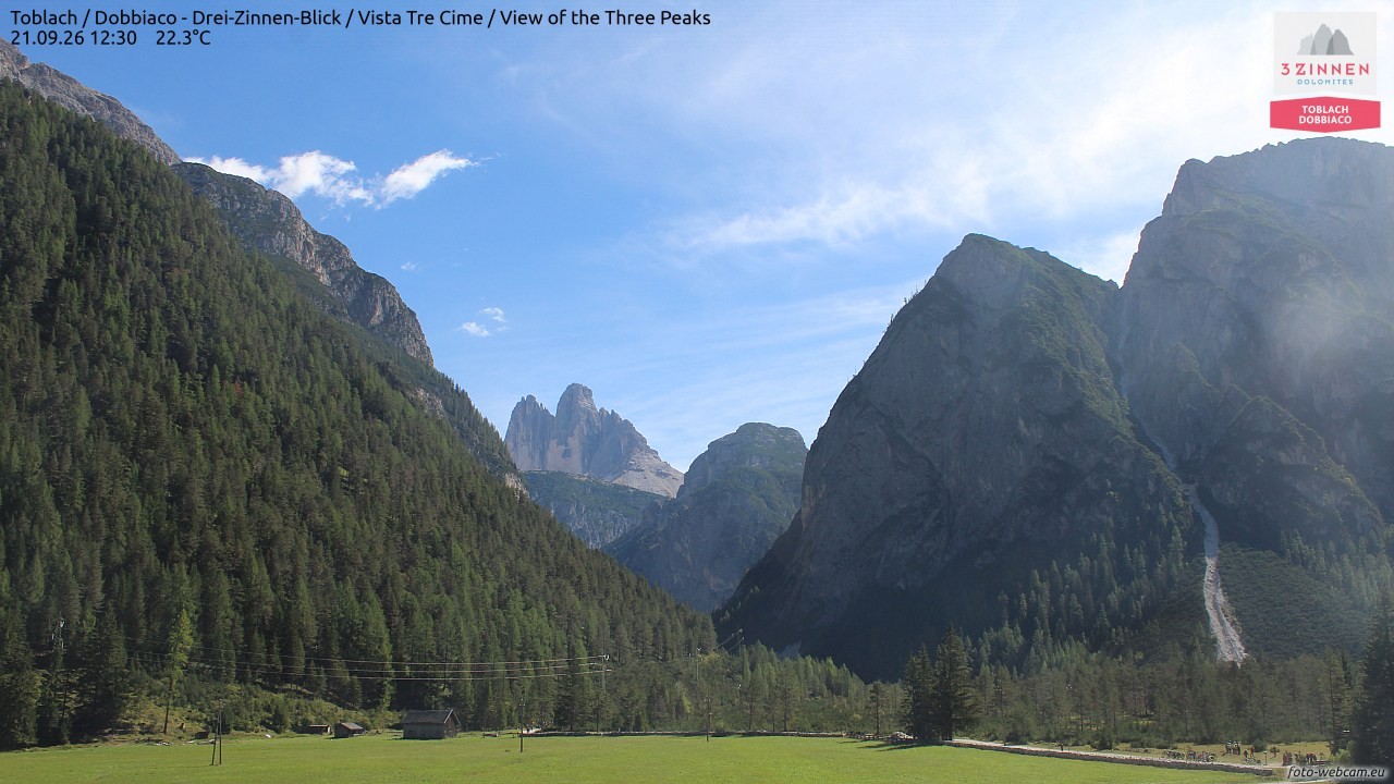 Archiv Foto Webcam Toblach (Drei Zinnen)