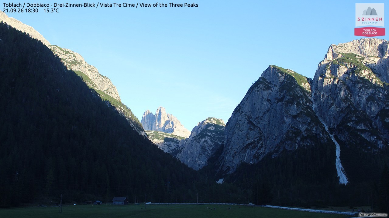 Archiv Foto Webcam Toblach (Drei Zinnen)