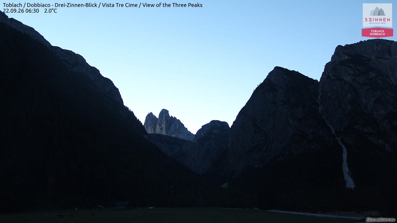 Archiv Foto Webcam Toblach (Drei Zinnen)