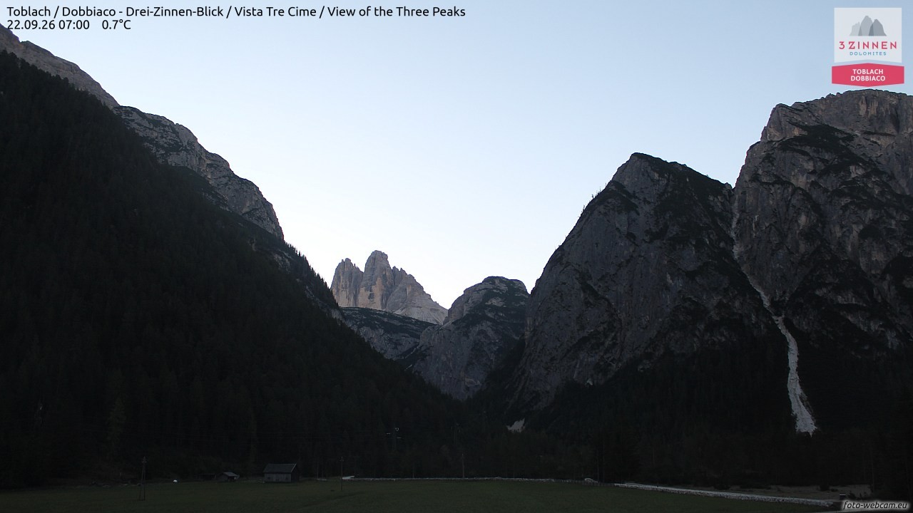 Archiv Foto Webcam Toblach (Drei Zinnen)