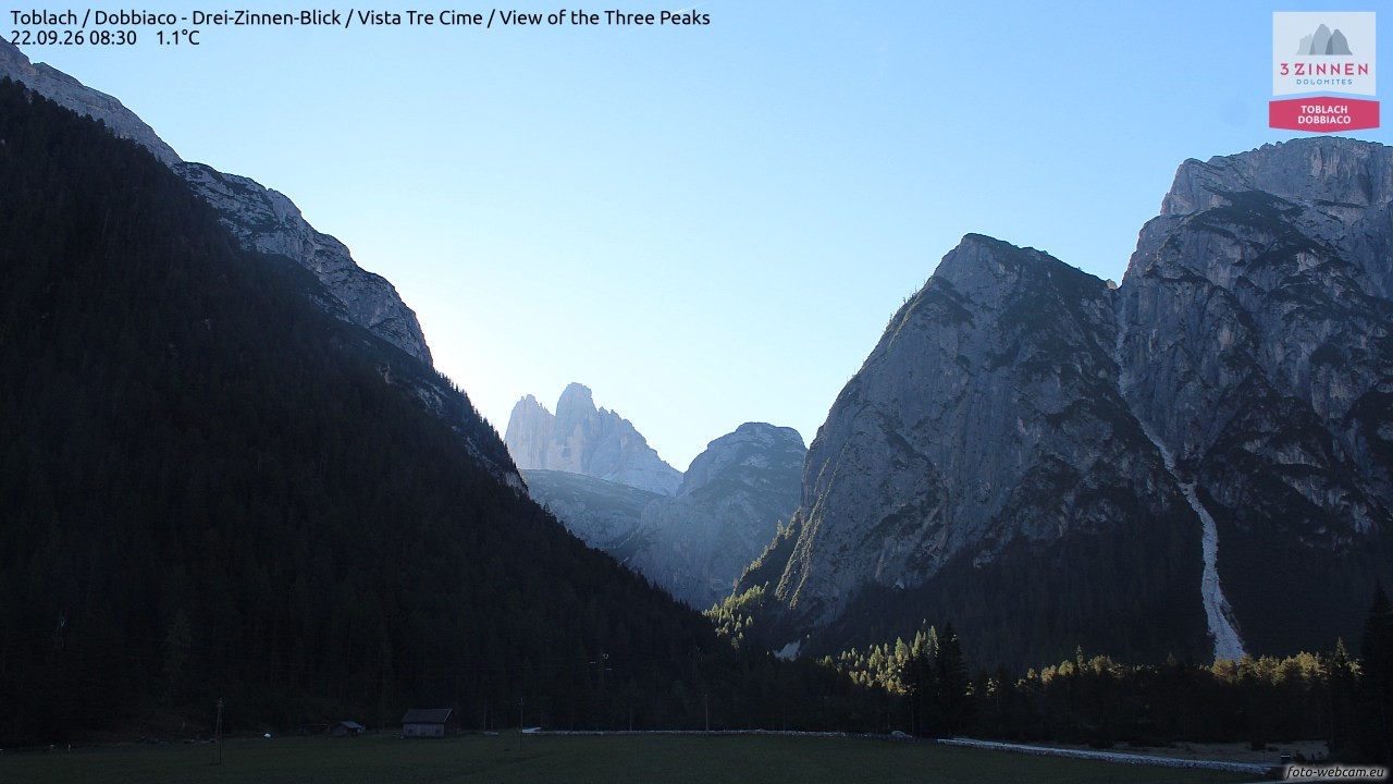 Archiv Foto Webcam Toblach (Drei Zinnen)