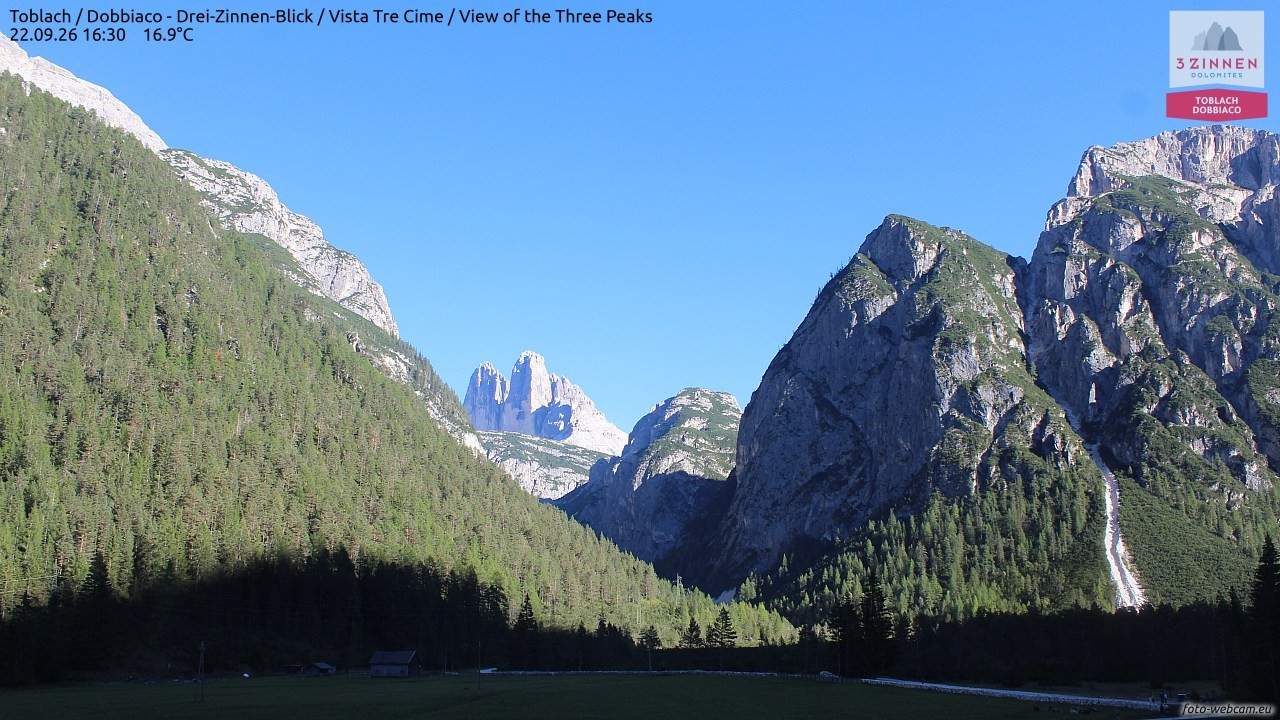 Archiv Foto Webcam Toblach (Drei Zinnen)