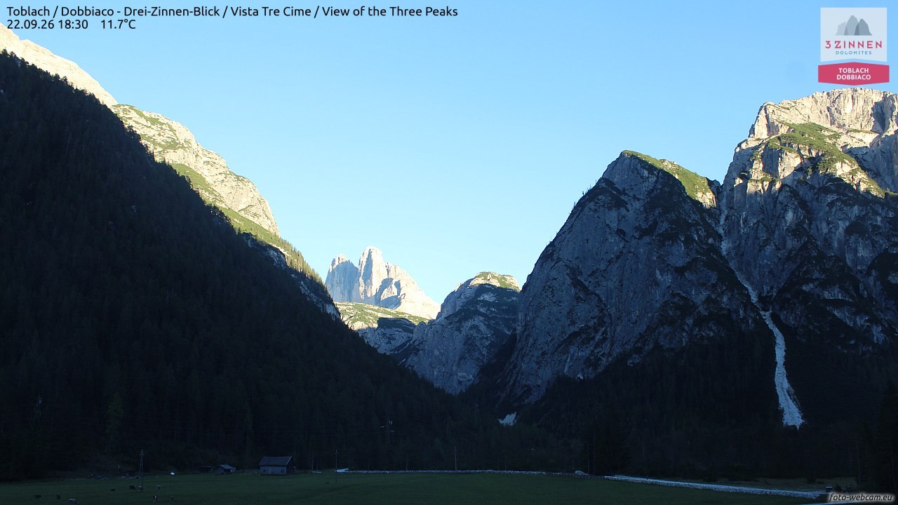 Archiv Foto Webcam Toblach (Drei Zinnen)