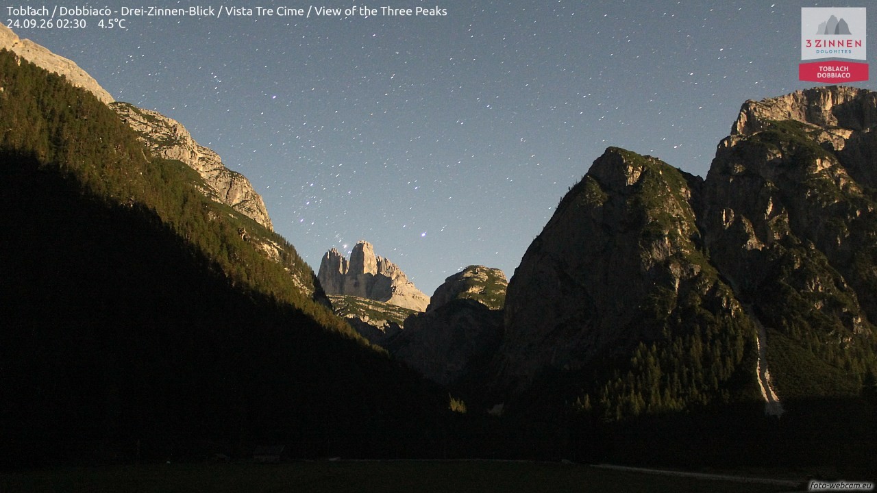 Archiv Foto Webcam Toblach (Drei Zinnen)