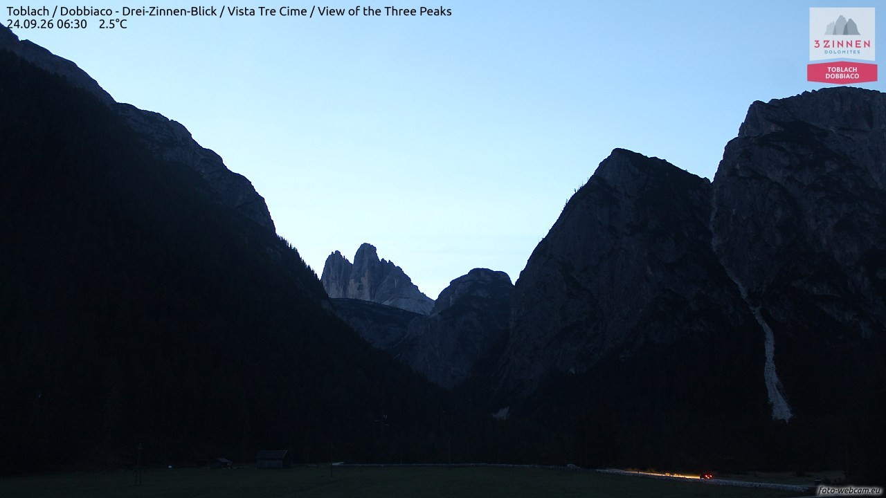 Archiv Foto Webcam Toblach (Drei Zinnen)