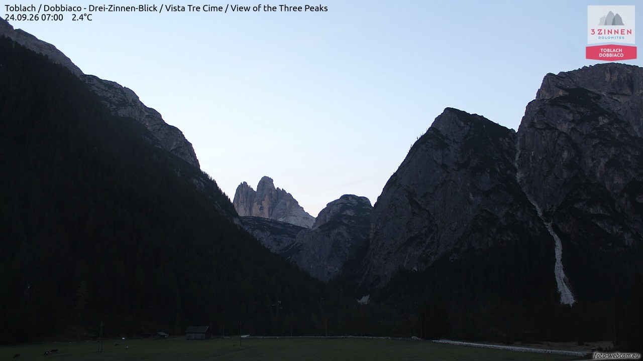 Archiv Foto Webcam Toblach (Drei Zinnen)