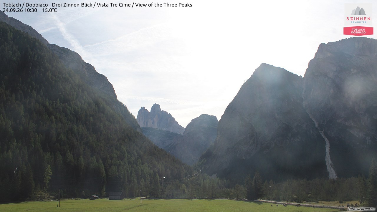 Archiv Foto Webcam Toblach (Drei Zinnen)