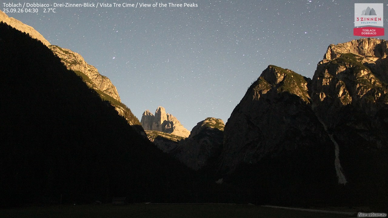 Archived image Webcam Toblach (Pustertal valley)