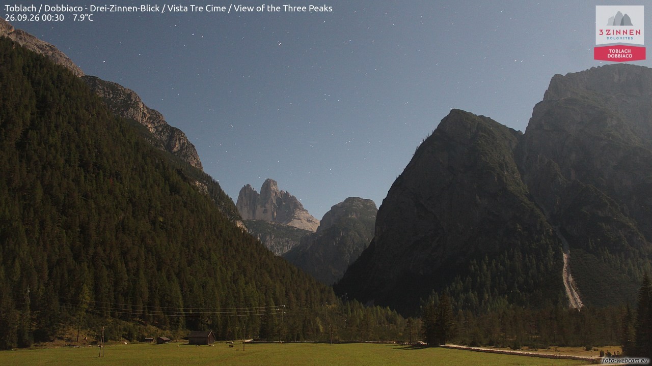 Archiv Foto Webcam Toblach (Drei Zinnen)