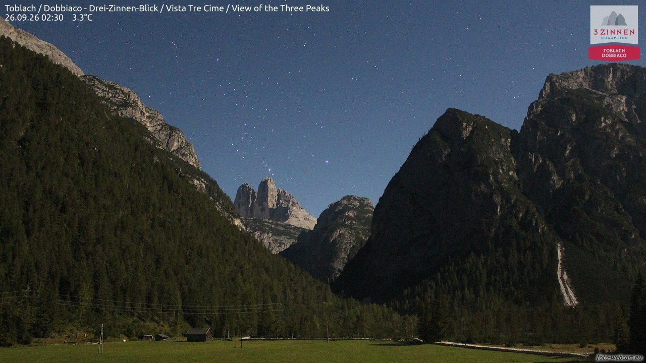 Archiv Foto Webcam Toblach (Drei Zinnen)