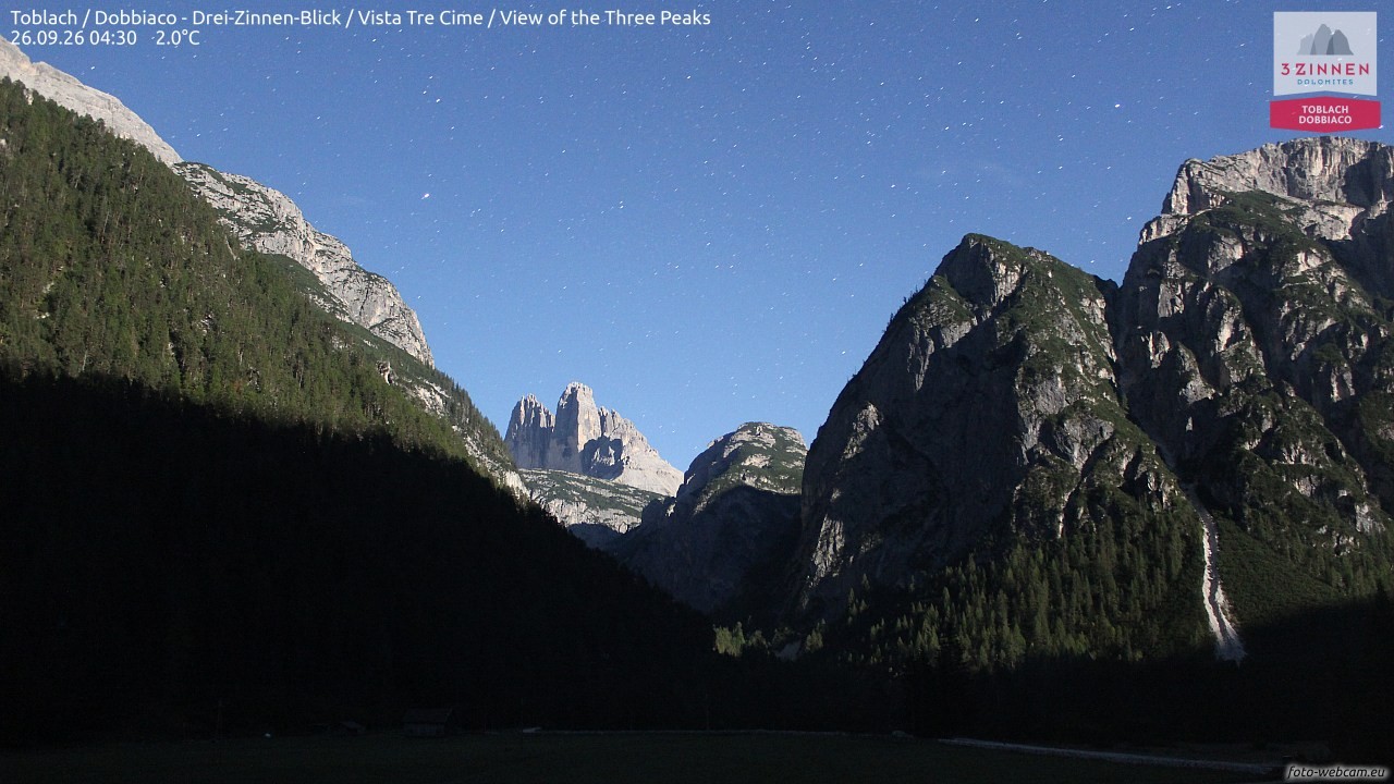 Archiv Foto Webcam Toblach (Drei Zinnen)