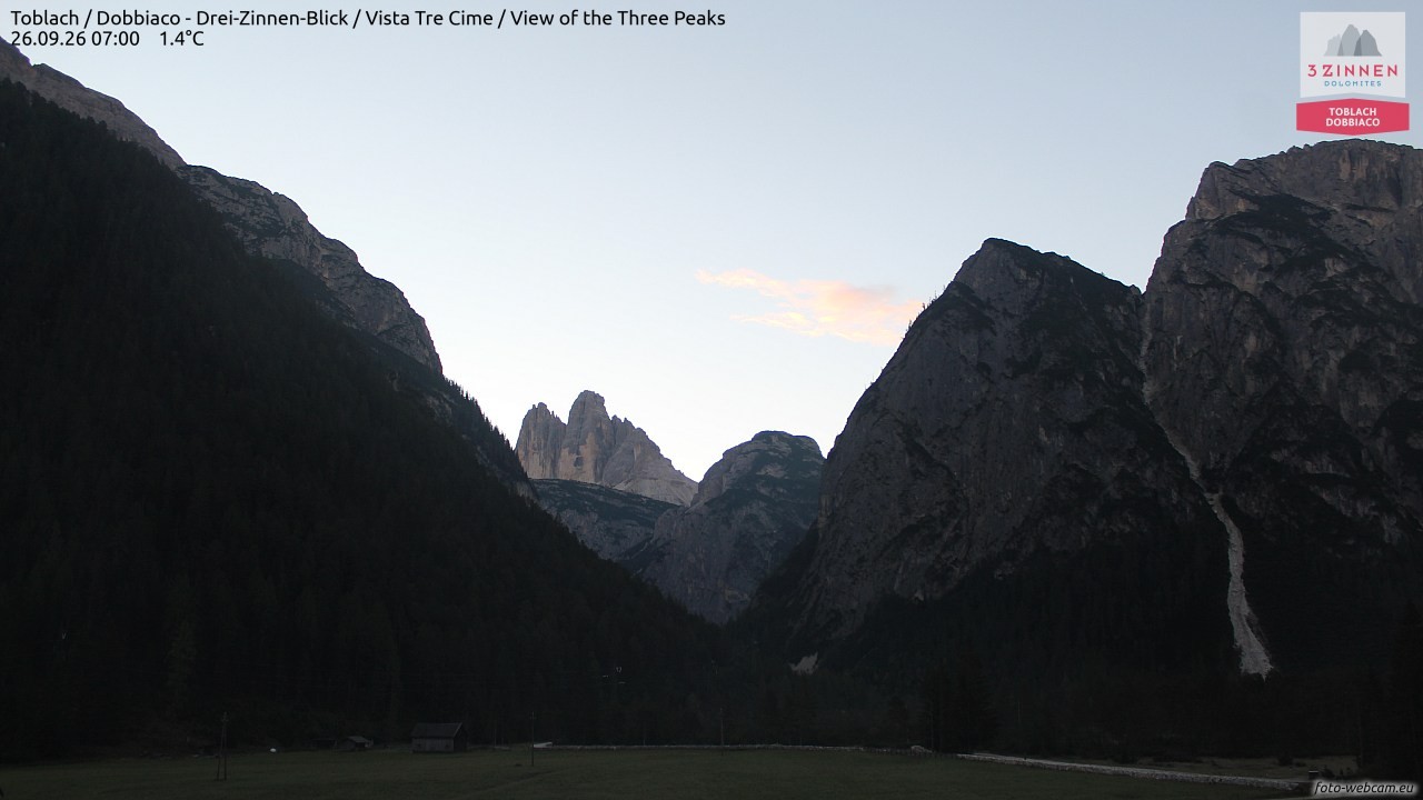 Archived image Webcam Toblach (Pustertal valley)