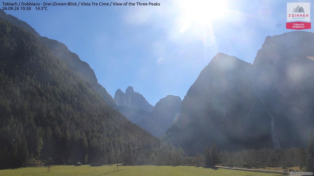 Archived image Webcam Toblach (Pustertal valley)