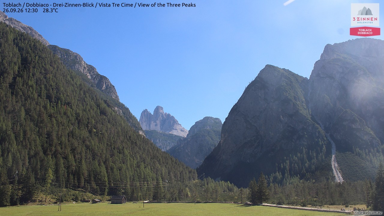 Archived image Webcam Toblach (Pustertal valley)