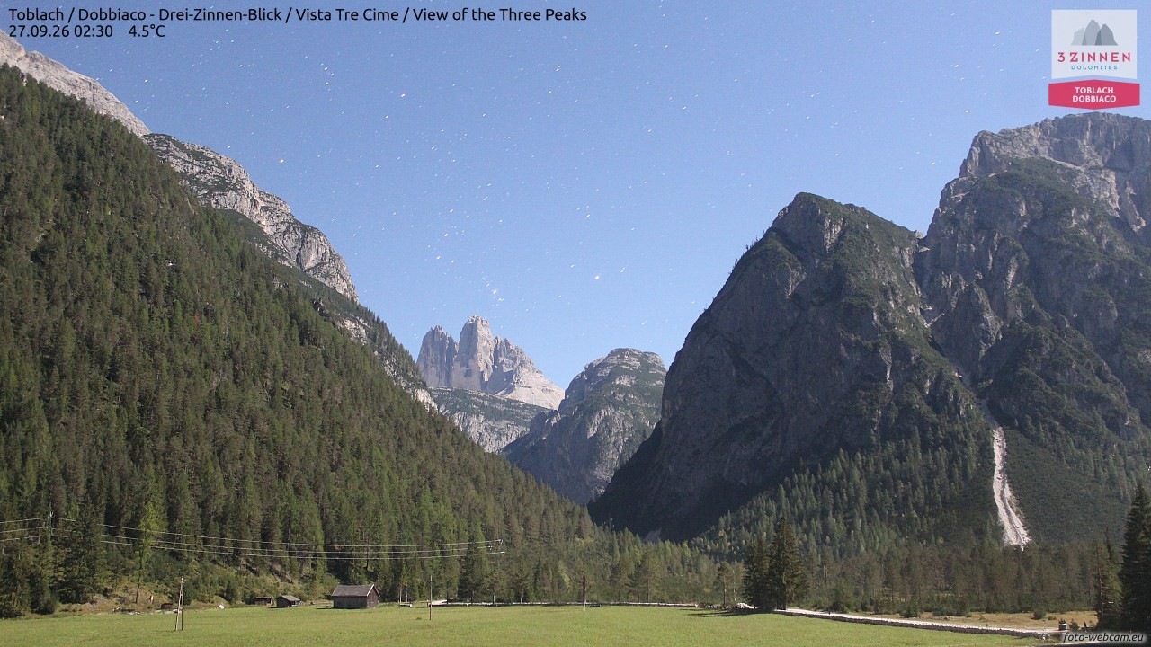 Archiv Foto Webcam Toblach (Drei Zinnen)
