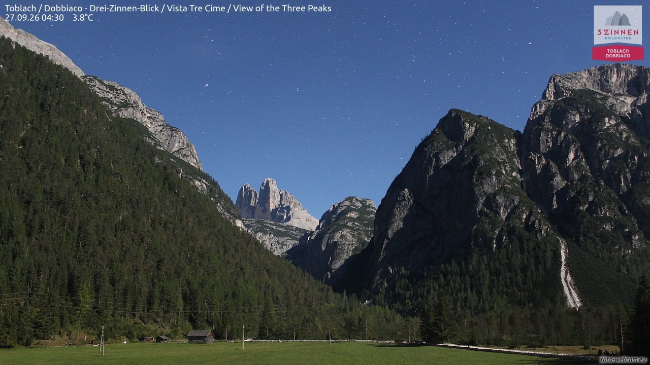 Archiv Foto Webcam Toblach (Drei Zinnen)