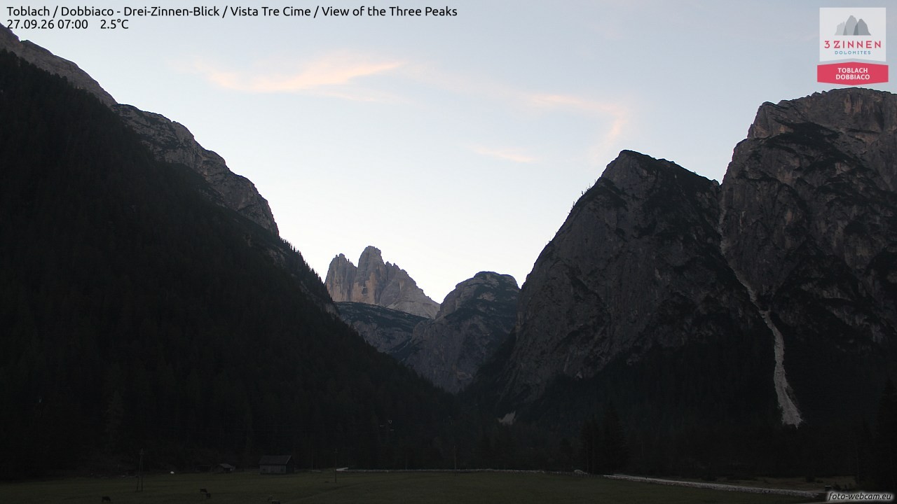 Archiv Foto Webcam Toblach (Drei Zinnen)