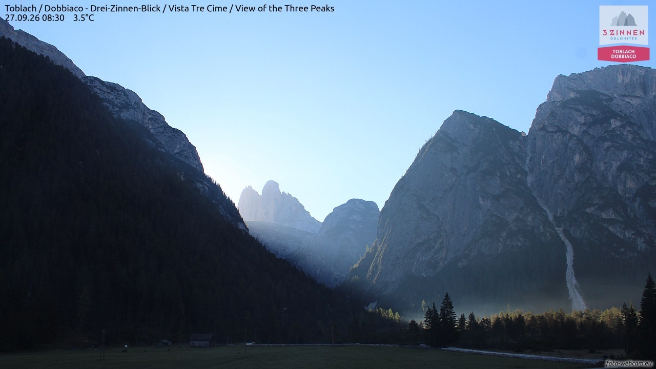 Archiv Foto Webcam Toblach (Drei Zinnen)