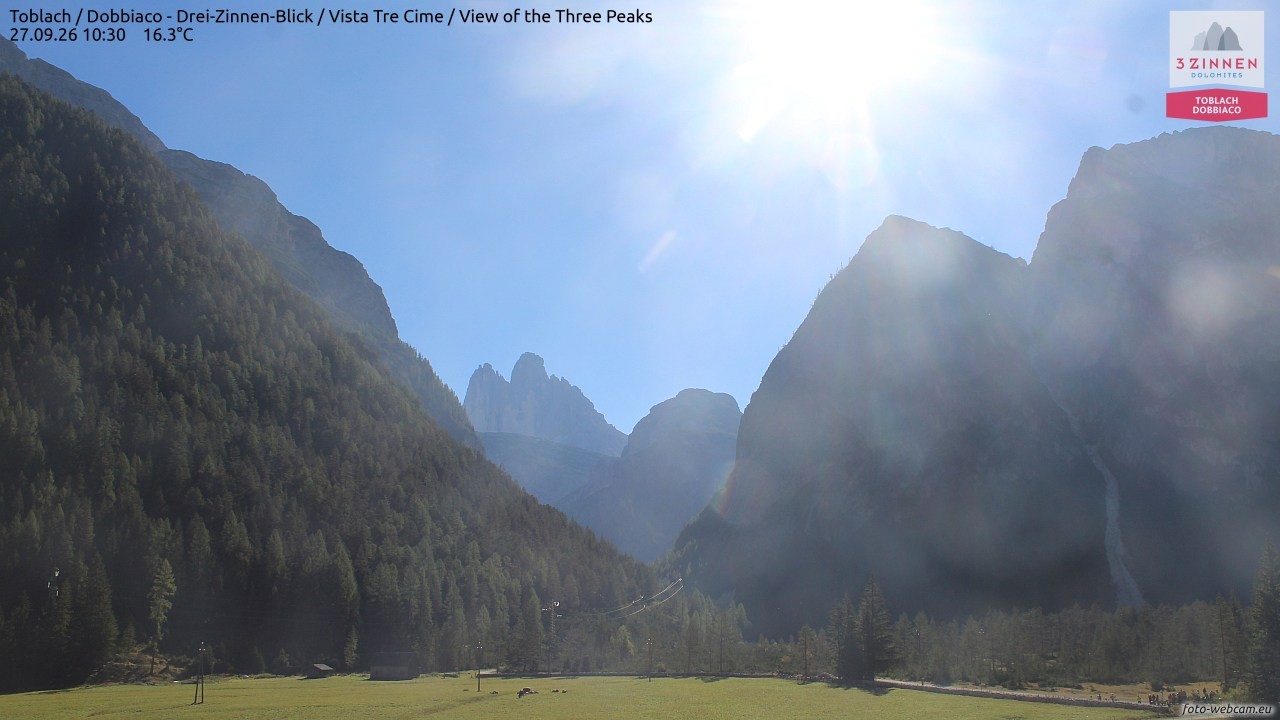 Archiv Foto Webcam Toblach (Drei Zinnen)