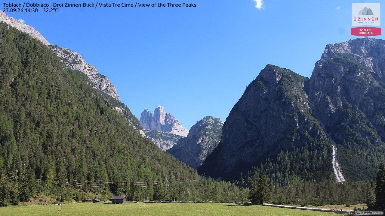 Archiv Foto Webcam Toblach (Drei Zinnen)