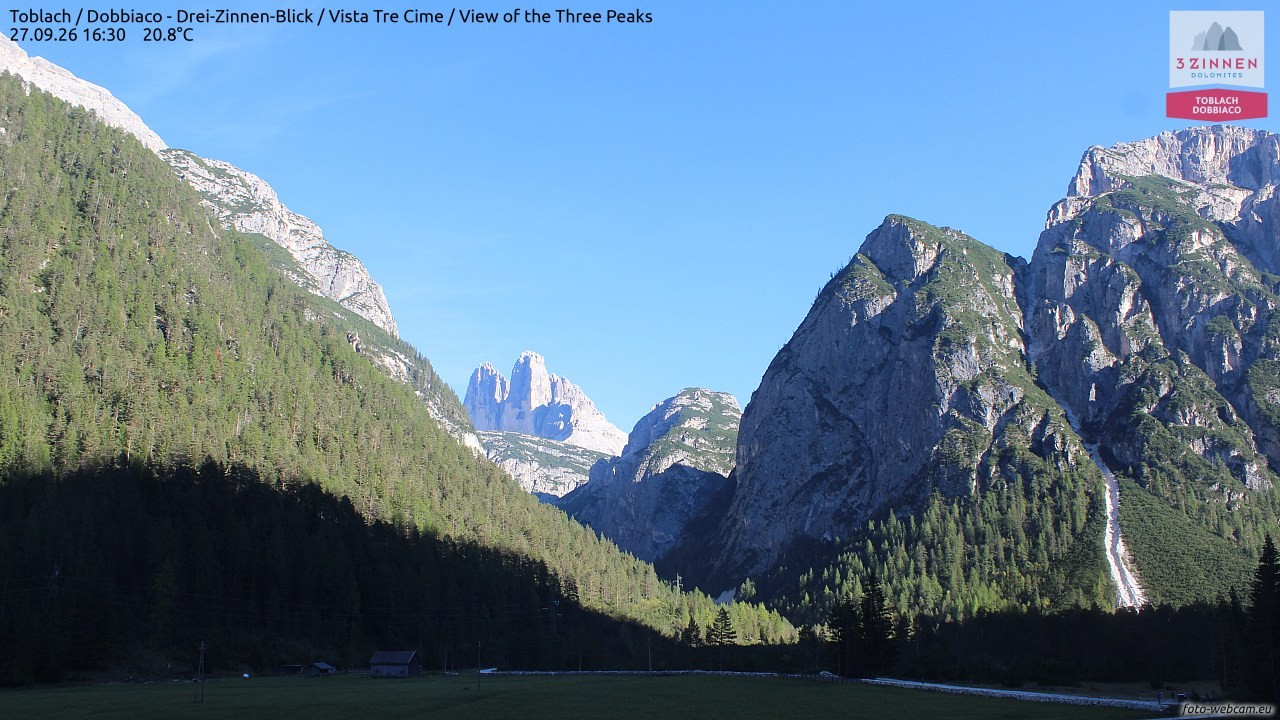 Archiv Foto Webcam Toblach (Drei Zinnen)