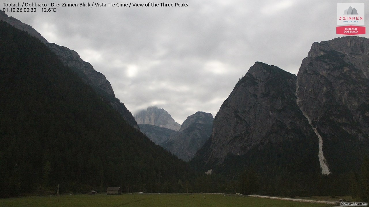 Archiv Foto Webcam Toblach (Drei Zinnen)