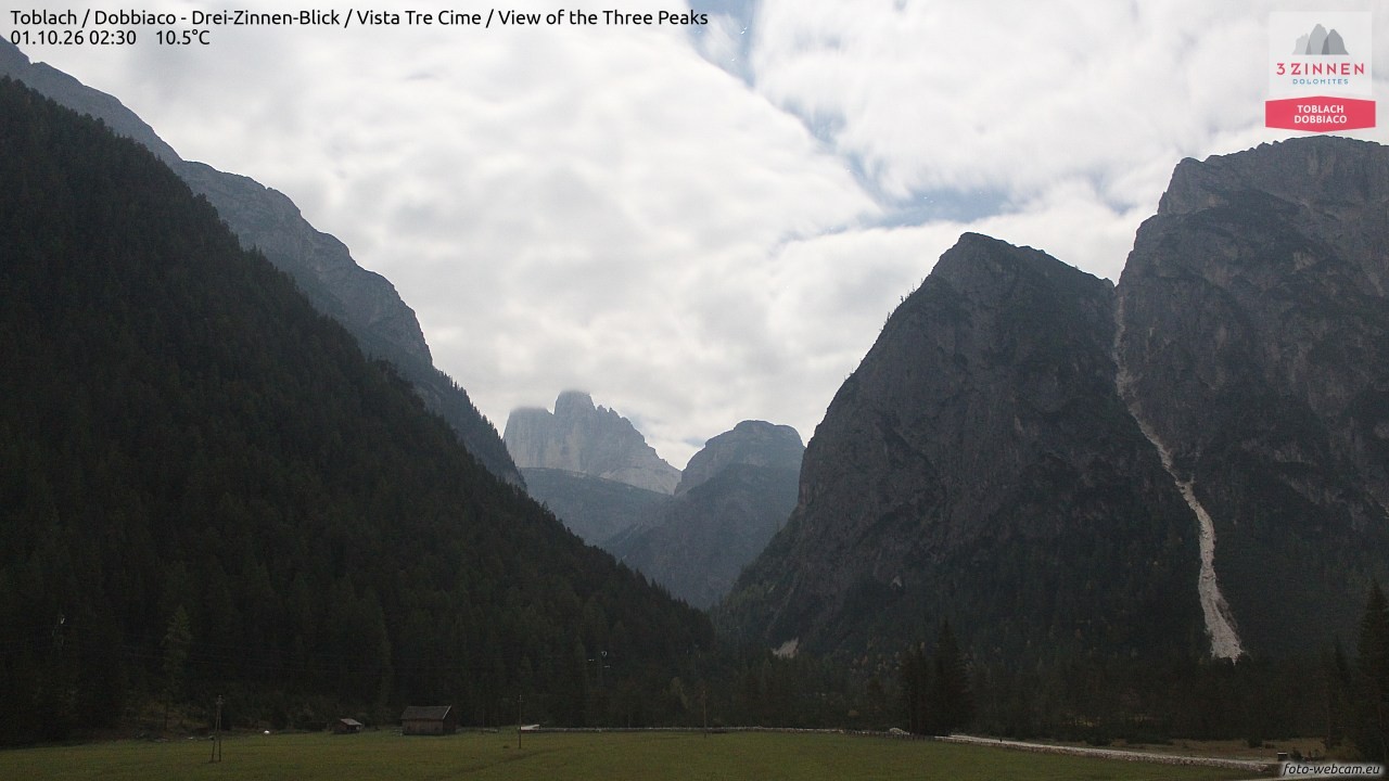 Archiv Foto Webcam Toblach (Drei Zinnen)